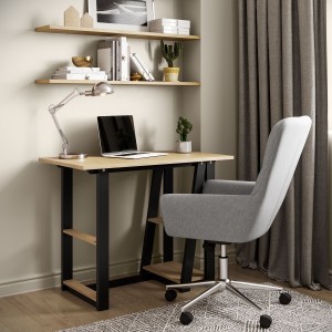 Alphason Office Furniture Penzance Oak Effect Compact Desk Alphason Office Furniture Penzance Oak Effect Compact Desk