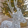 Nova Garden TWW Rattan Christmas 80cm White Reindeer Figure with 80 LEDs - PRE ORDER