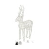 Nova Garden TWW Rattan Christmas 80cm White Reindeer Figure with 80 LEDs - PRE ORDER