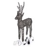 Rattan Christmas 80cm Grey Reindeer Figure with 80 LEDs