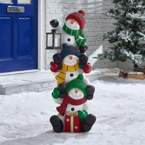 Nova Garden TWW Resin Figure 90cm Stacking Snowman Family  - PRE ORDER Nova Garden TWW Resin Figure 90cm Stacking Snowman Family  - PRE ORDER