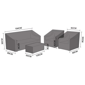 Nova Garden Furniture Oxley Black 3 Seater Sofa Set Cover Nova Garden Furniture Oxley Black 3 Seater Sofa Set Cover