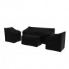 Nova Garden Furniture Oxley Black 3 Seater Sofa Set Cover