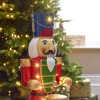 Polyresin Noel Red 3ft Christmas Nutcracker with Drum