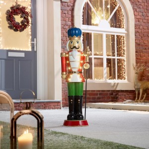 Nova Garden TWW Polyresin Noel Red 3ft Christmas Nutcracker with Staff - PRE ORDER Nova Garden TWW Polyresin Noel Red 3ft Christmas Nutcracker with Staff - PRE ORDER