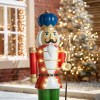 Nova Garden TWW Polyresin Noel Red 3ft Christmas Nutcracker with Staff - PRE ORDER