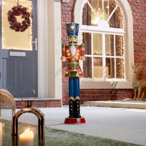 Norbert Red 3ft Christmas Nutcracker with Drum Norbert Red 3ft Christmas Nutcracker with Drum