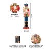 Nova Garden TWW Polyresin Norbert Red 3ft Christmas Nutcracker with Staff - PRE ORDER