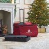 Nova Garden TWW Red Fabric Medium Christmas Ornament Storage Rolling Chest