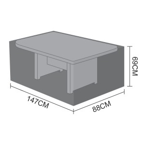 Nova Garden Furniture Oyster Black Casual Rectangular Dining Table Cover Nova Garden Furniture Oyster Black Casual Rectangular Dining Table Cover
