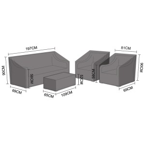 Nova Garden Furniture Harper Black 3 Seater Sofa Set Cover Nova Garden Furniture Harper Black 3 Seater Sofa Set Cover