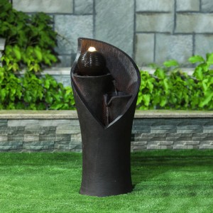 Nova Garden Furniture Galina Dark Grey Water Feature with 1 LED Light Nova Garden Furniture Galina Dark Grey Water Feature with 1 LED Light