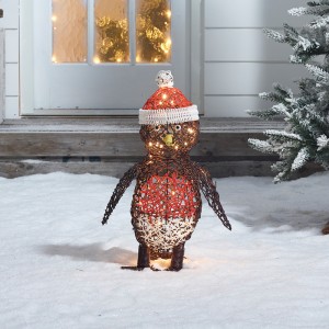 Nova Garden TWW Rattan Christmas Robin Figure Nova Garden TWW Rattan Christmas Robin Figure