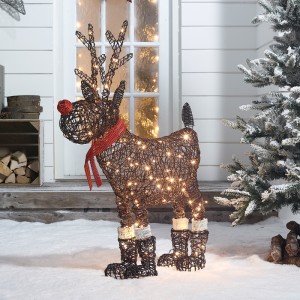 Rattan Christmas Rudolph Figure Rattan Christmas Rudolph Figure