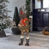 Rattan Brown Christmas Standing Rudolph Figure