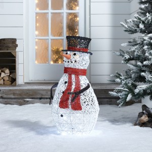 Nova Garden TWW Rattan Christmas Snowman Figure Nova Garden TWW Rattan Christmas Snowman Figure