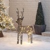 Rattan Christmas 100cm Brown Reindeer Figure with 120 LEDs