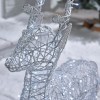 Rattan Christmas 100cm White Reindeer Figure with 120 LEDs