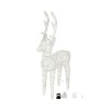 Rattan Christmas 100cm White Reindeer Figure with 120 LEDs