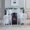 Nova Garden TWW Rattan Christmas 80cm White Reindeer Figure with 80 LEDs - PRE ORDER