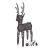 Rattan Christmas 100cm Brown Reindeer Figure with 120 LEDs