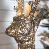 Rattan Christmas 100cm Grey Reindeer Figure with 120 LEDs