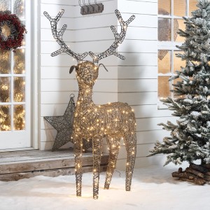 Nova Garden TWW Rattan Christmas 180cm Grey Reindeer Figure with 240 LEDs Nova Garden TWW Rattan Christmas 180cm Grey Reindeer Figure with 240 LEDs