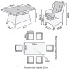 Nova Garden Furniture Thalia White Wash Rattan 6 Seat Rectangular Dining Set