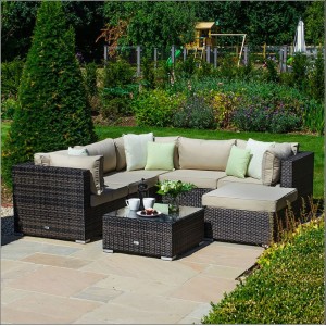 Nova Garden Furniture Chelsea Brown Rattan Corner Sofa Set with Coffee Table Nova Garden Furniture Chelsea Brown Rattan Corner Sofa Set with Coffee Table