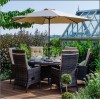 Nova Garden Furniture Ruxley Brown Rattan 6 Seat Round Dining Set