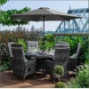 Nova Garden Furniture Ruxley Grey Rattan 6 Seat Round Dining Set