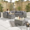 Nova Garden Furniture Chelsea White Wash Rattan Corner Sofa Set with Coffee Table