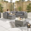 Nova Garden Furniture Chelsea White Wash Rattan Corner Sofa Set with Coffee Table
