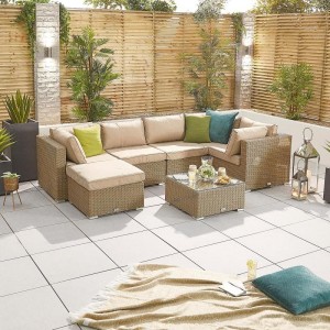 Nova Garden Furniture Chelsea Willow Rattan Corner Sofa Set with Coffee Table Nova Garden Furniture Chelsea Willow Rattan Corner Sofa Set with Coffee Table