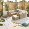 Nova Garden Furniture Chelsea Willow Rattan Corner Sofa Set with Coffee Table