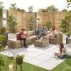 Nova Garden Furniture Chelsea Willow Rattan Corner Sofa Set with Coffee Table