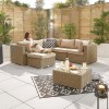 Nova Garden Furniture Chelsea Willow Rattan Corner Sofa Set with Coffee Table