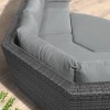 Nova Garden Furniture Hampton Grey Rattan Deluxe Corner Sofa Set with Coffee Table