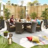 Nova Garden Furniture Olivia Brown Rattan 8 Seat Round Dining Set