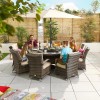 Nova Garden Furniture Olivia Brown Rattan 8 Seat Round Dining Set