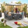 Nova Garden Furniture Ruxley Grey Rattan 8 Seat Round Dining Set