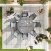 Nova Garden Furniture Ruxley Grey Rattan 8 Seat Round Dining Set