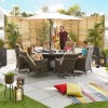 Nova Garden Furniture Ruxley Brown Rattan 8 Seat Round Dining Set