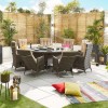 Nova Garden Furniture Ruxley Brown Rattan 8 Seat Round Dining Set