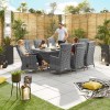 Nova Garden Furniture Ruxley Grey Rattan 8 Seat Rectangular Dining Set