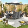 Nova Garden Furniture Ruxley Grey Rattan 8 Seat Rectangular Dining Set