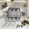 Nova Garden Furniture Ruxley Grey Rattan 8 Seat Rectangular Dining Set