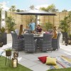 Nova Garden Furniture Sienna Grey Rattan 10 Seat Round Dining Set
