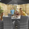 Nova Garden Furniture Sienna Grey Rattan 10 Seat Round Dining Set