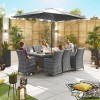 Nova Garden Furniture Sienna Grey Rattan 8 Seat Rectangular Dining Set